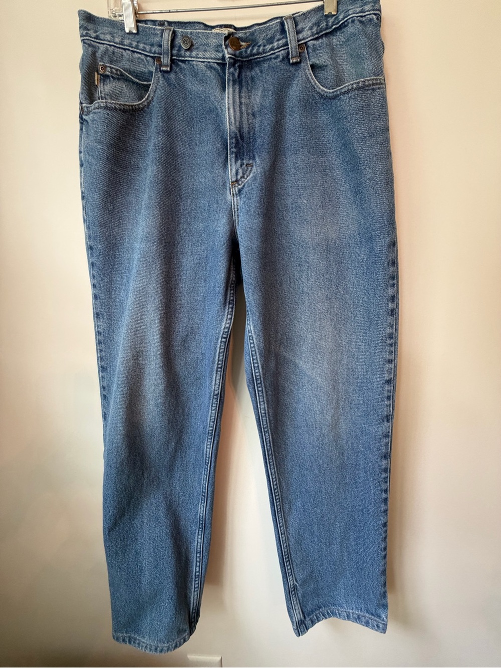 L.L.Bean Natural Fit Men’s Blue Denim Straight Jeans size 35 100% cotton